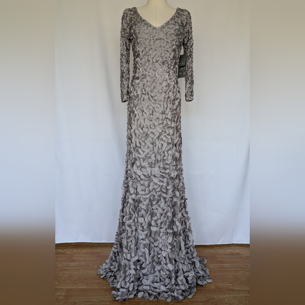 THEIA Petal Bateau Evening Gown